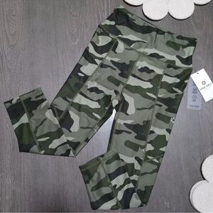NWT Nine West Active Leggings Women's S Green Stretch Yoga Pants MSRP $58